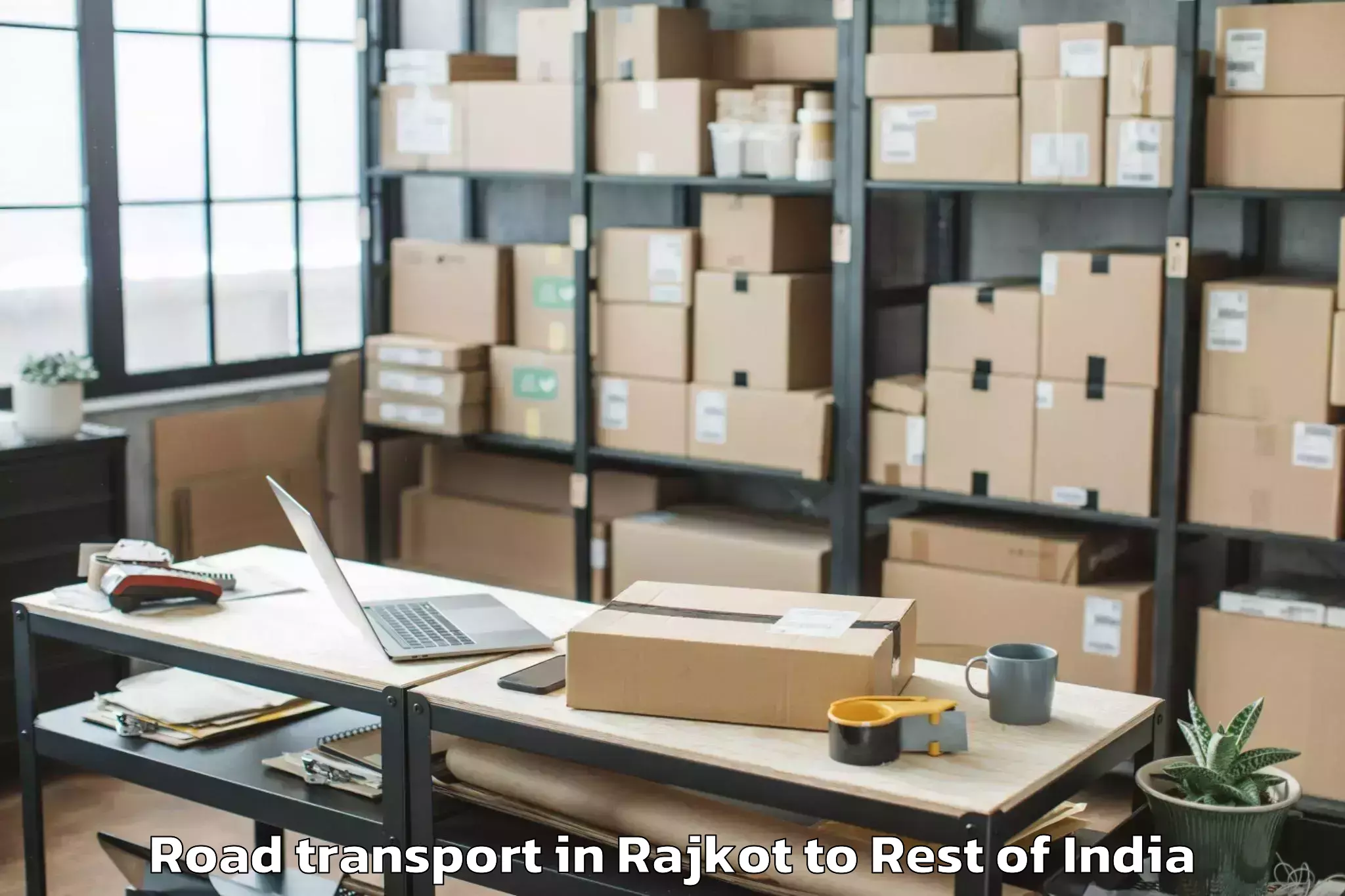 Top Rajkot to Badli Industrial Estate Road Transport Available